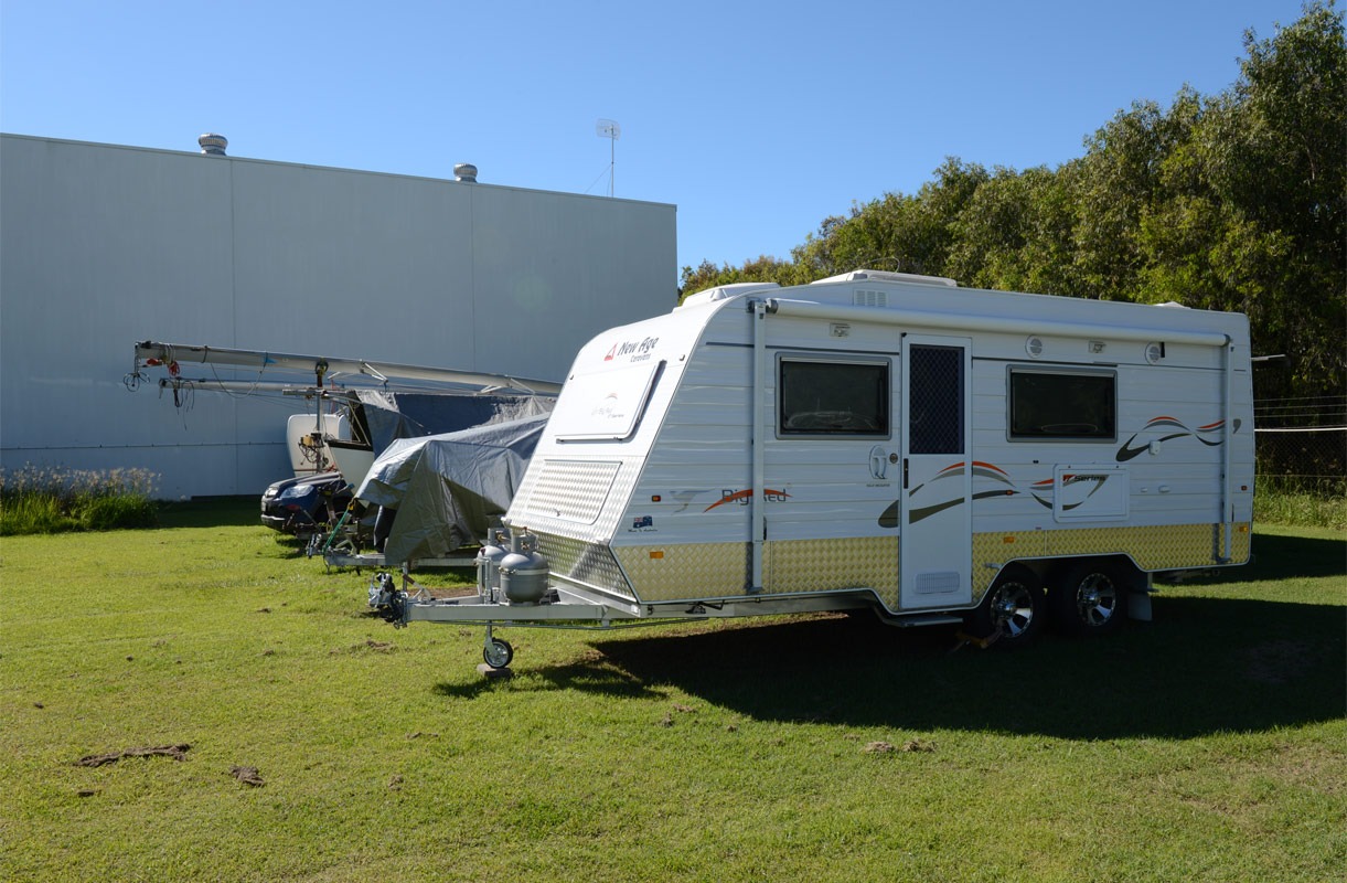 Boats, Cars and trailers can be stored