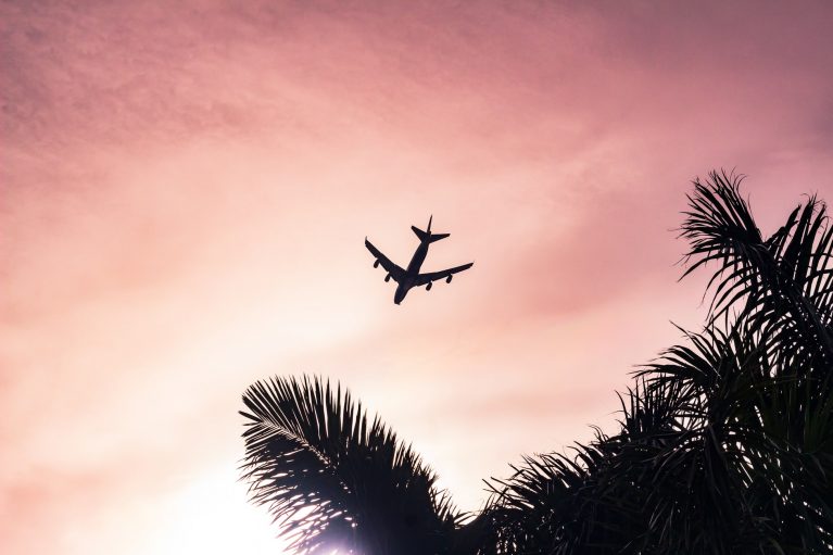 Airplane on a sky