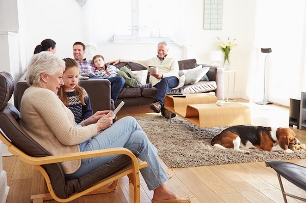 A big family bonding in the livingroom